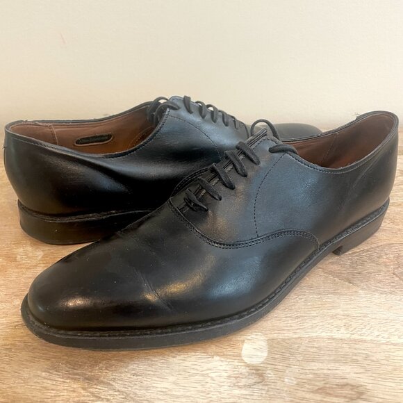 ALLEN EDMONDS CARLYLE Plain-Toe Men's Leather Oxford Dress Shoes Black Size 9.5 - Picture 3 of 9